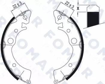 FOMAR FRICTION fo0435 -  Комплект тормозных колодок